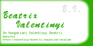 beatrix valentinyi business card